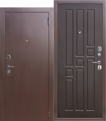 Дверь входная Гарда Металл/МДФ 960 Левая Медный антик/Венге