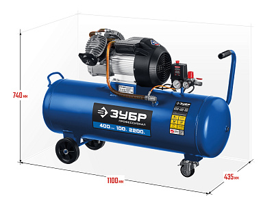 Компрессор ЗУБР КПМ-400-100