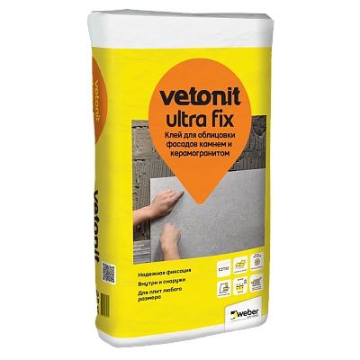 Клей Ultra fix 25 кг Weber Vetonit 