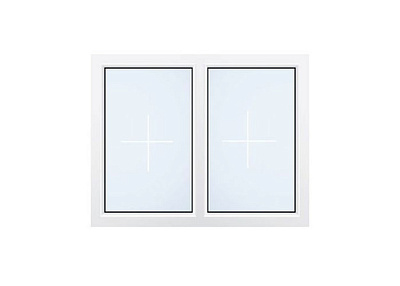 Окно ПВХ двухстворчатое (120/100) глухое 1кам