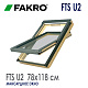 Мансардное окно FTS U2 (ручка снизу) 78х118 FAKRO