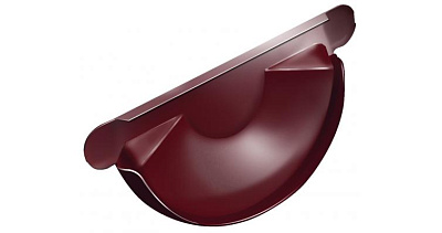 Заглушка желоба универсальная кругл. 125 GRANITE HDX RAL 3005 Grand Line 125/90 