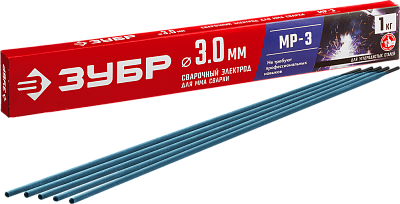 Электроды МР-3 3мм 1кг ЗУБР