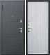 Дверь входная Гарда Муар Металл/МДФ 960 Правая Черный муар/Белый ясень