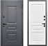 Дверь входная Luxor Термо Классика Металл/МДФ 860 Правая Муар 7024/Сатин Белый