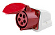 Розетка стационарная 1 разъем красный 125  TDM