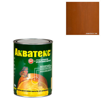 Текстурное покрытие для древесины  0,8 л Акватекс калужница 