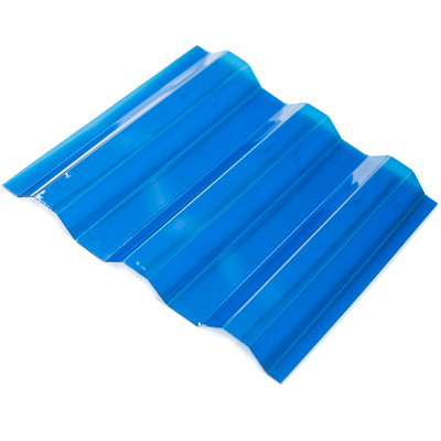 Поликарбонат Профилированный Монолитный 1050х2000х0,8 Синий  