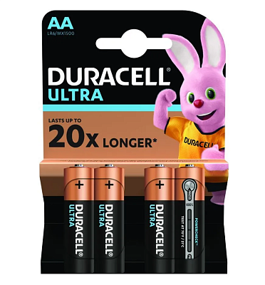 Батарейки щелочные АА Duracell UltraPower LR6-4BL 