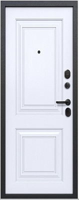 Дверь входная Виктория МДФ/МДФ 860 Правая Ясень графит/Эмаль белый