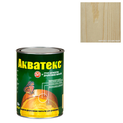 Текстурное покрытие для древесины  0,8 л Акватекс бесцветный 