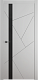 Дверь межкомнатная остекленная Геометрия-6 стекло черное (80х200см) Белый